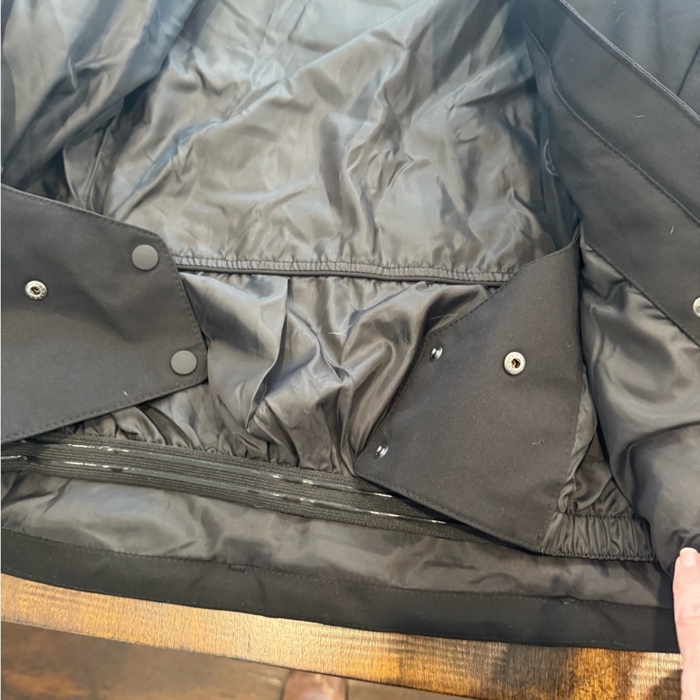 ASOS 4505 Black Ski jacket ~Fur hood with belted waist! ~Size 6 Petite! Gorgeous - Picture 7 of 15